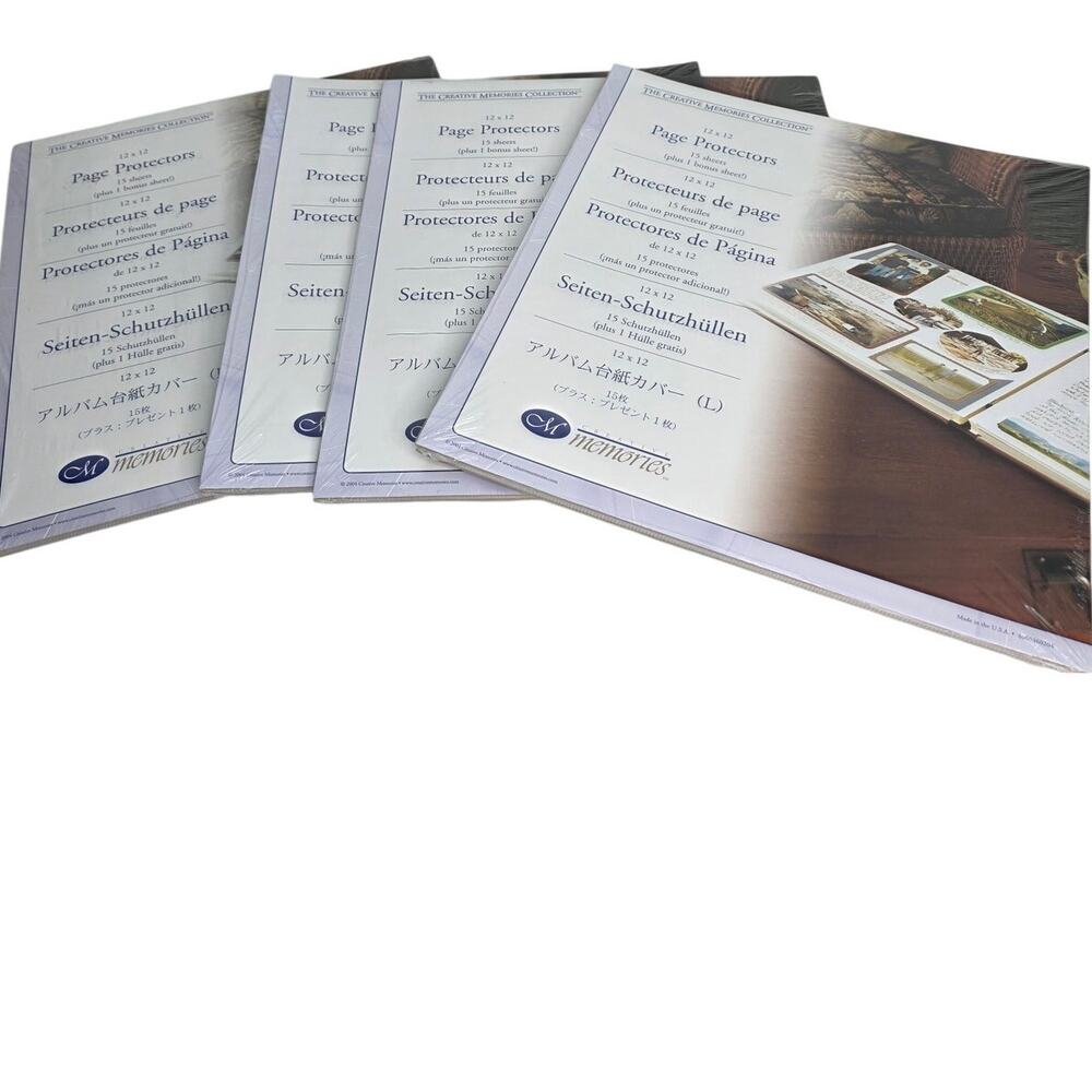Creative Memories 12x12 Page Protectors 15 Sheets + 1 Bonus Sealed Scrapbooking